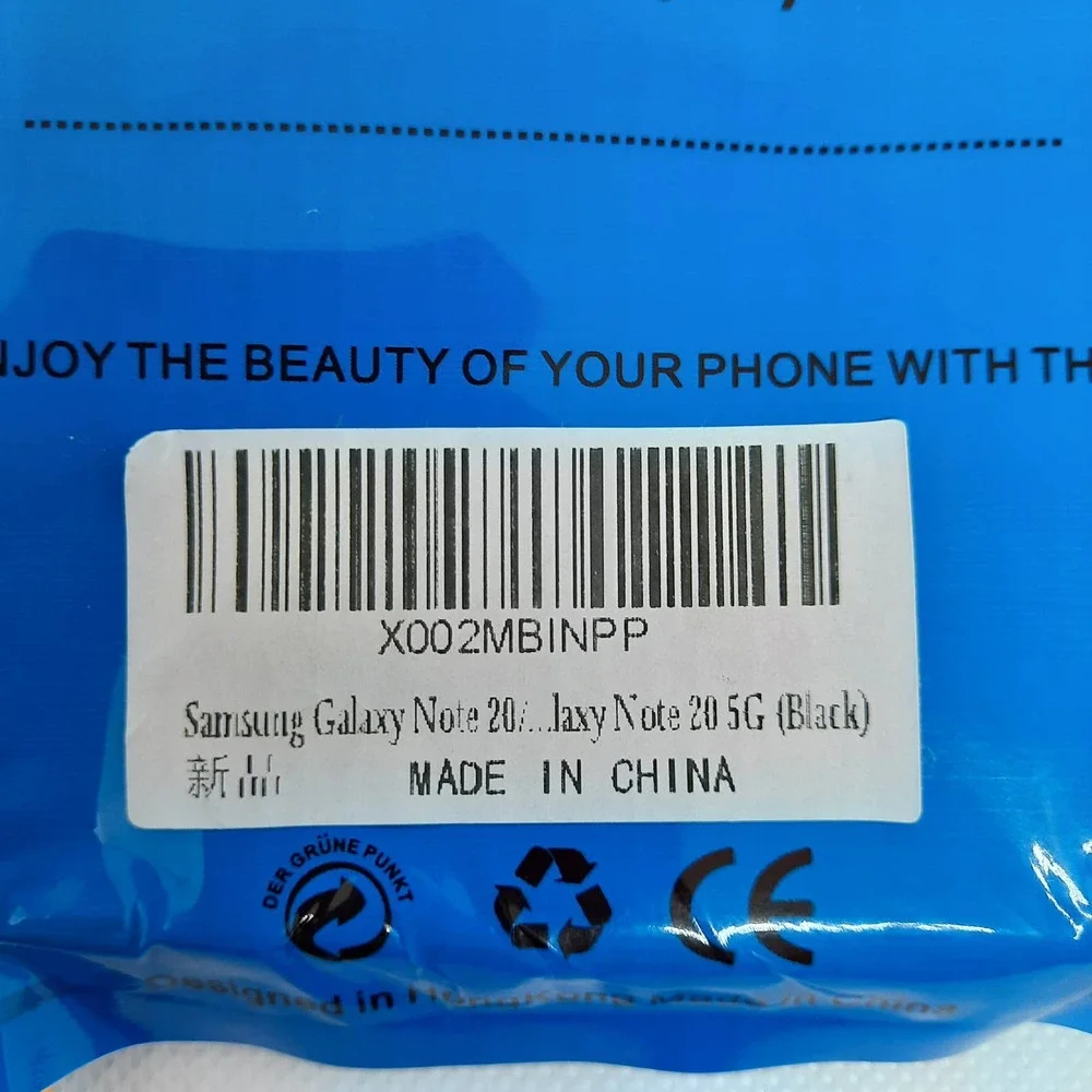 Samsung Galaxy Note 20 Protective Phone Case 5G, Black, New